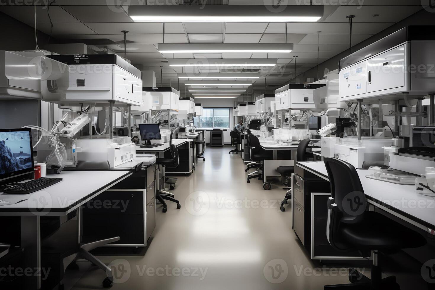 vernieuwend laboratorium samenwerking voor wetenschappelijk ontdekkingen en teamwerk. ai gegenereerd foto