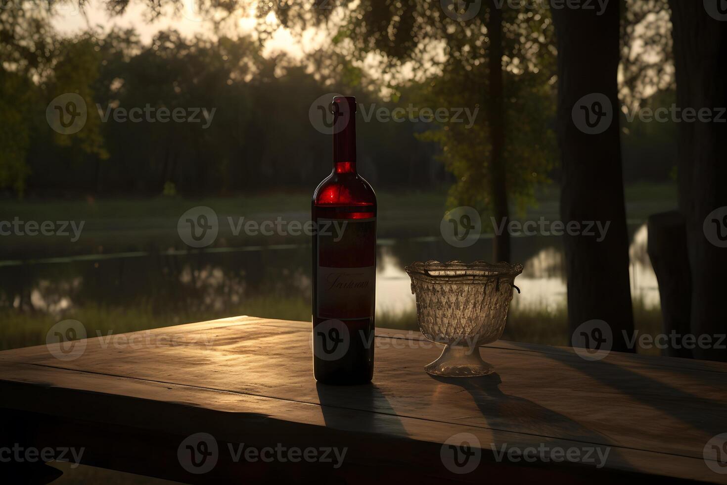 nog steeds leven Aan een tafel in de tuin. neurale netwerk ai gegenereerd foto