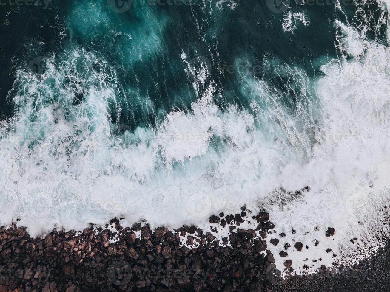 dar visie van landschap Bij capelinhos in faial, de azoren foto