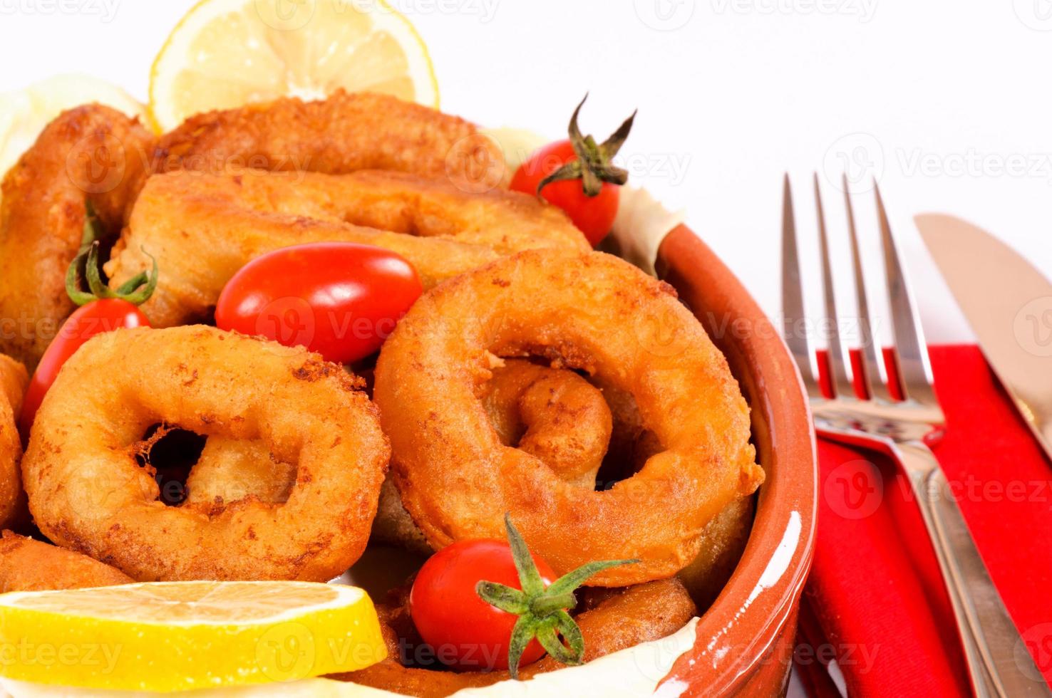 diep gebakken calamares foto