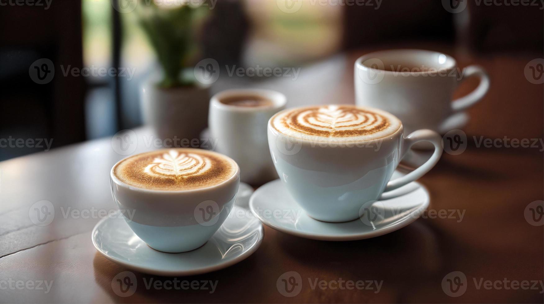 nog steeds leven met cappuccino foto