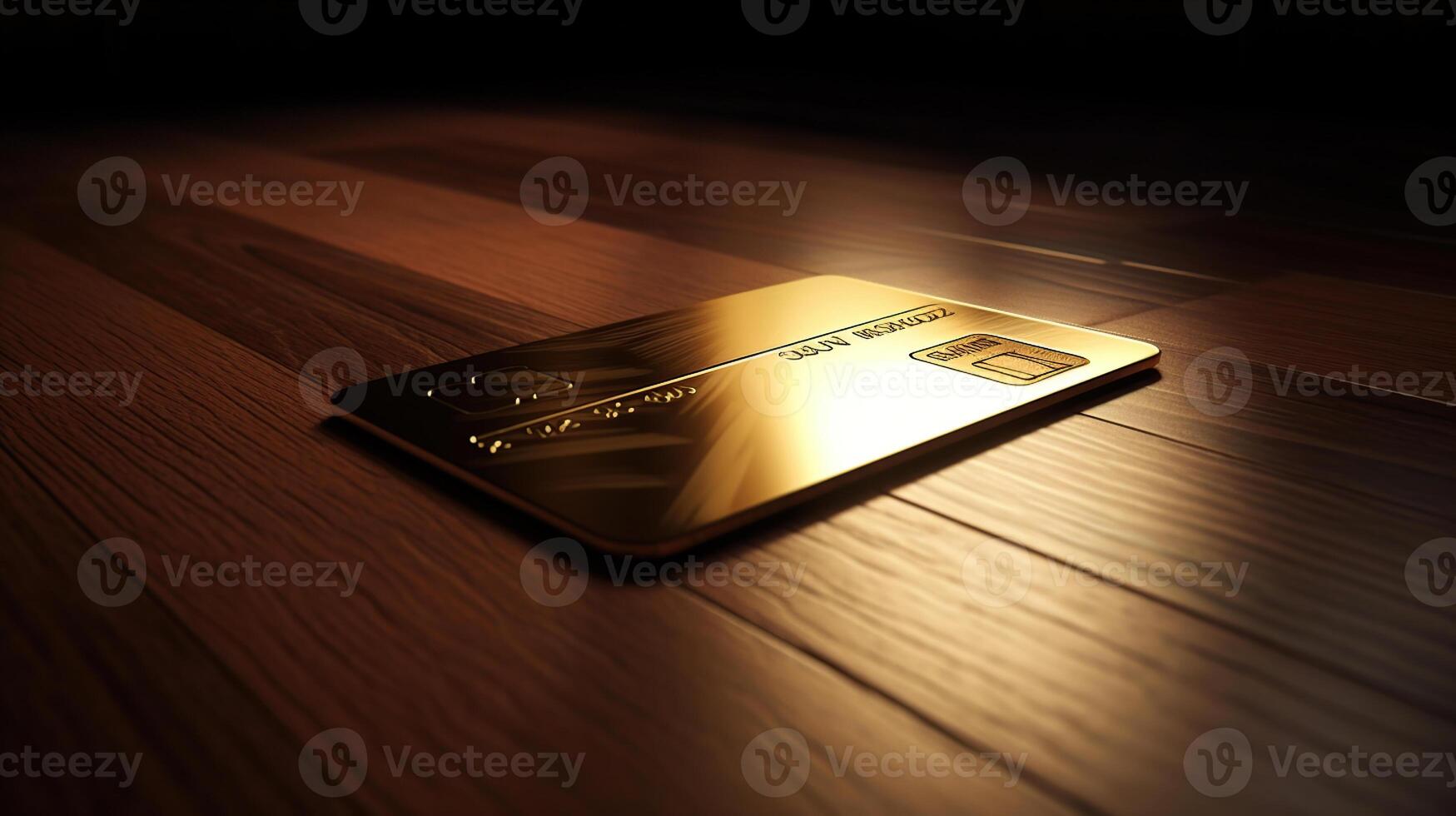 een classy gouden bank kaart, gegenereerd ai beeld foto