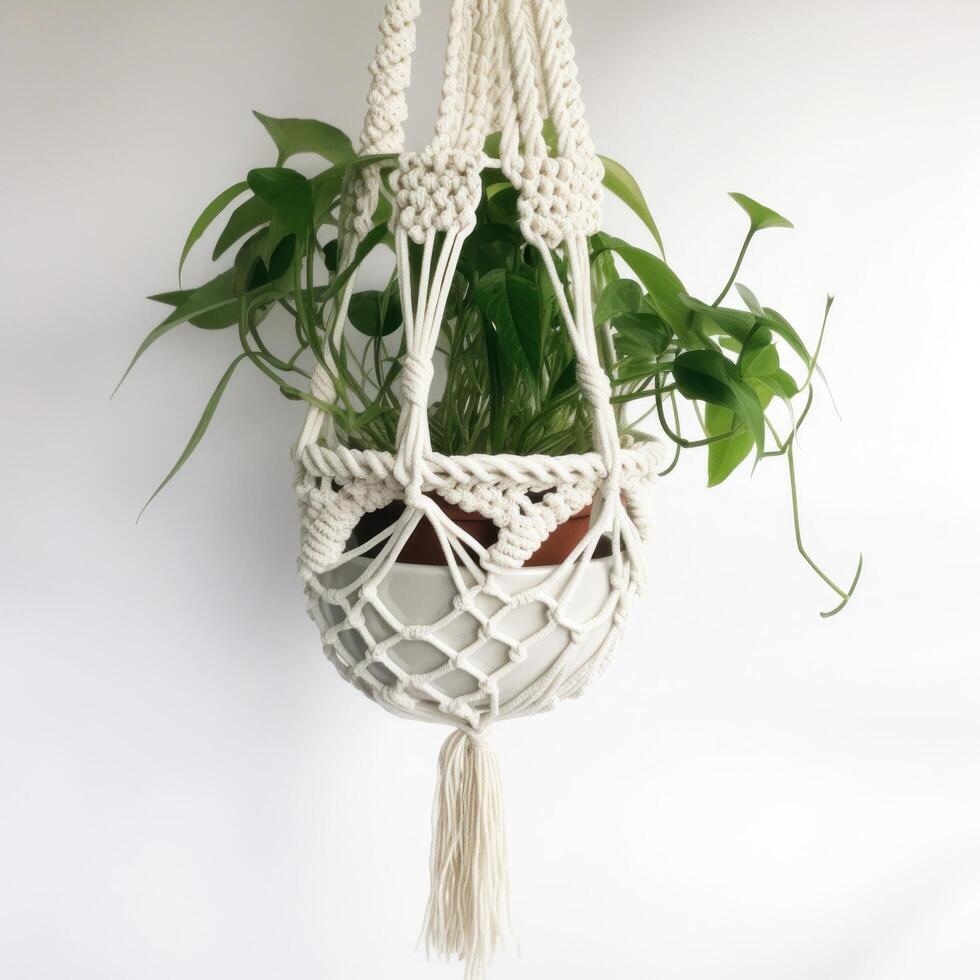 handgemaakt macrame ontwerp. illustratie ai generatief foto