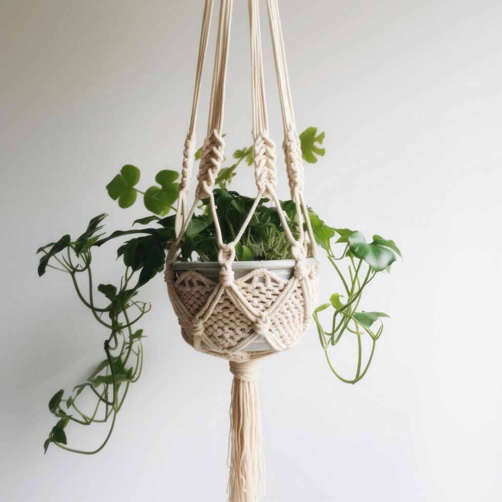 handgemaakt macrame ontwerp. illustratie ai generatief foto