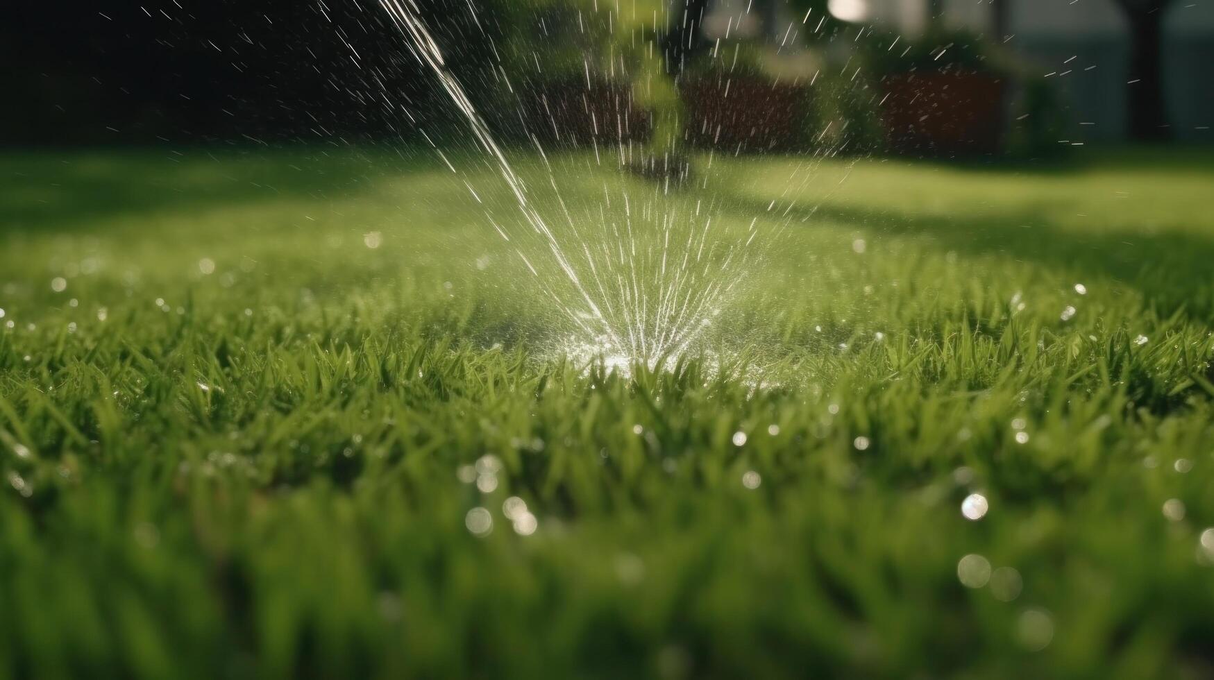 gras irrigatie systeem illustratie ai generatief foto