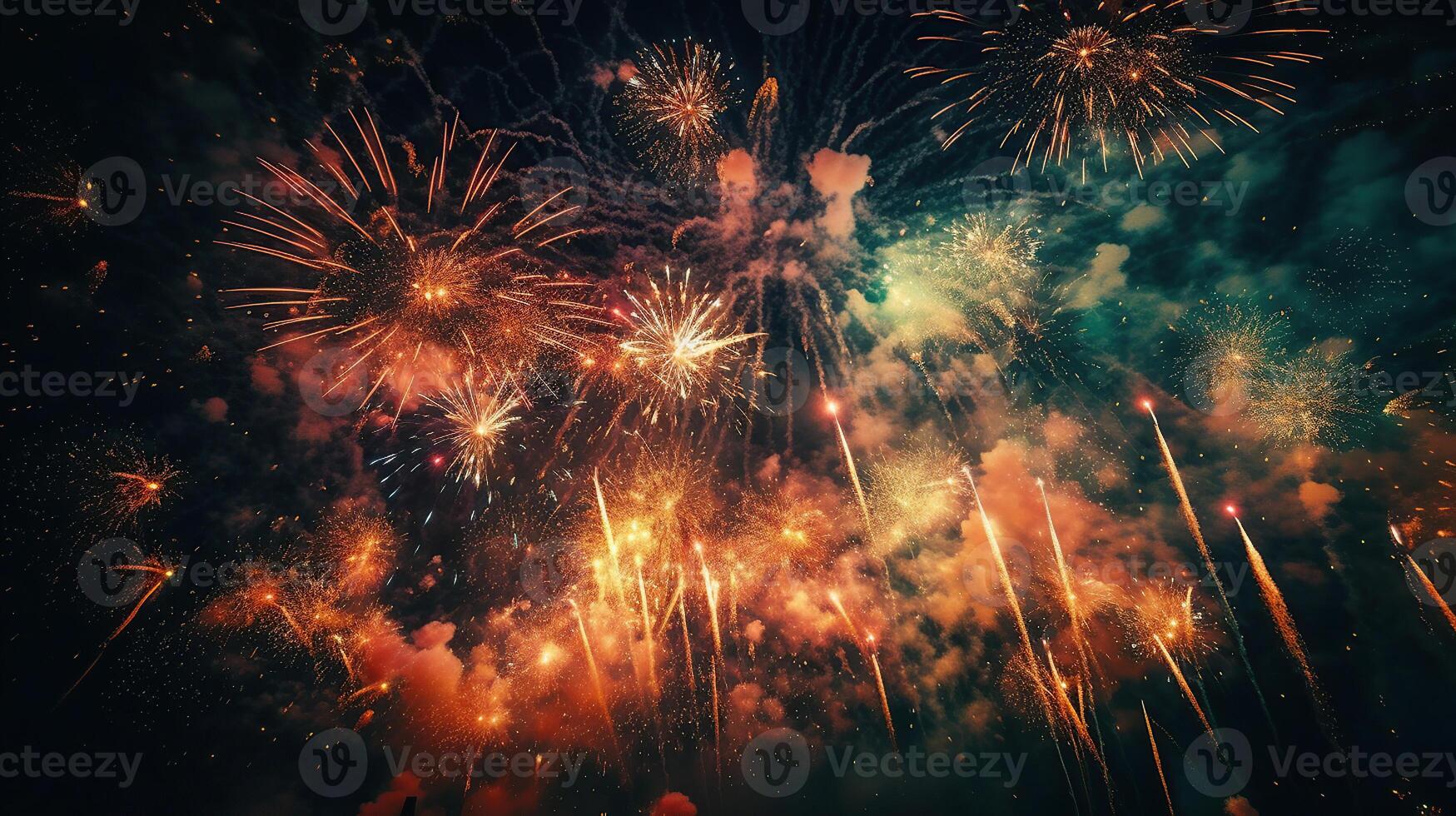 vuurwerk , gegenereerd ai beeld foto