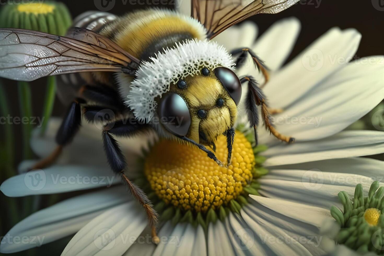 bij Aan kamille detailopname. neurale netwerk ai gegenereerd foto