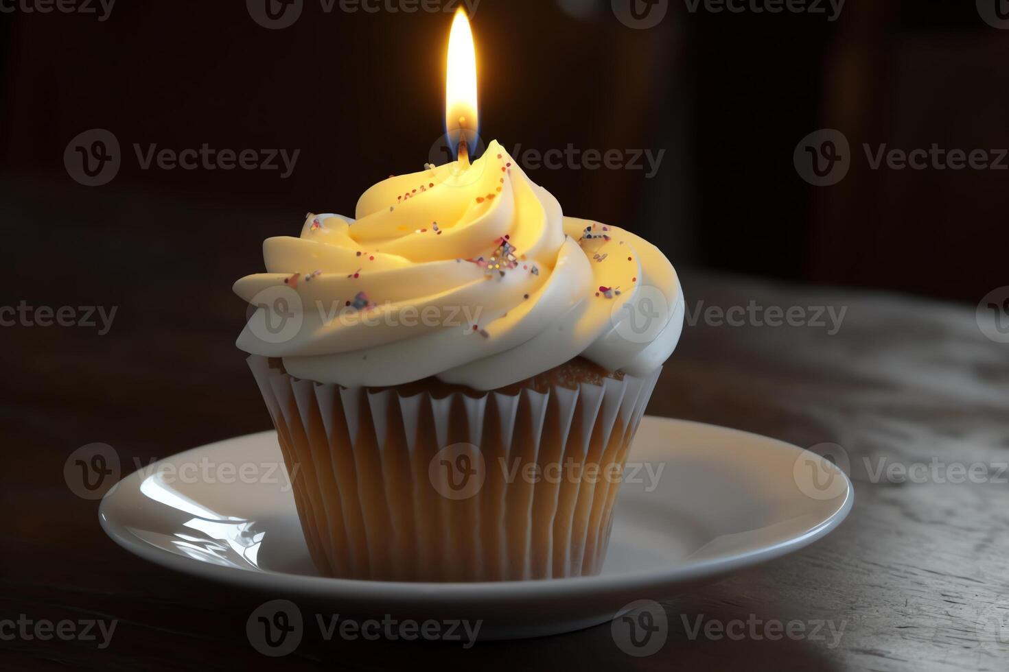 kaars bekroond koekje ai gegenereerd foto