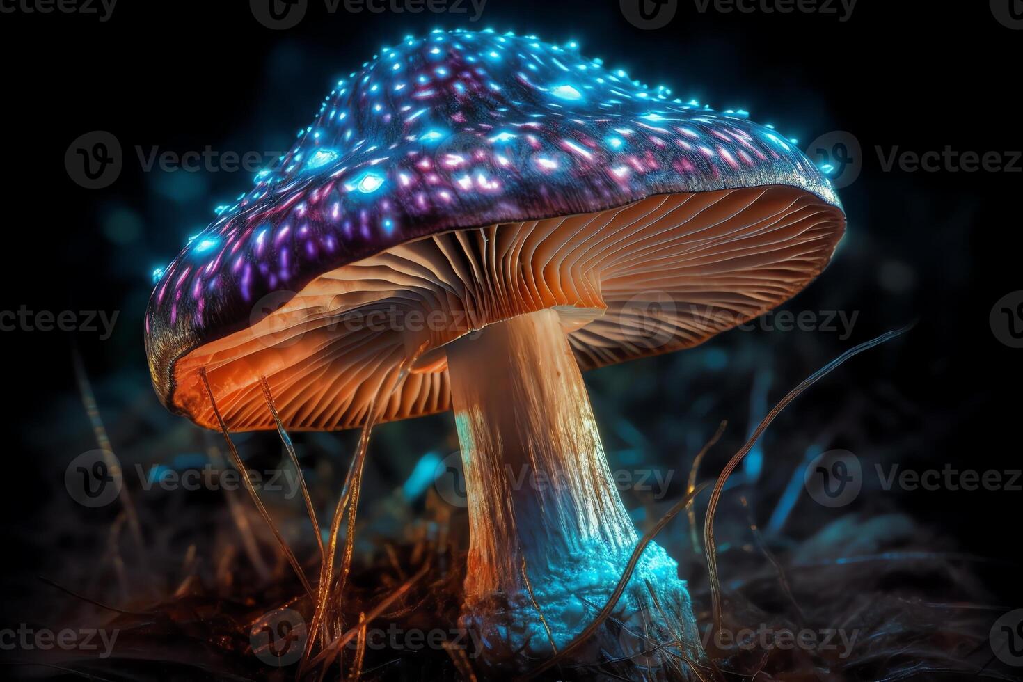 psychedelisch paddestoel techniek. ai gegenereerd foto