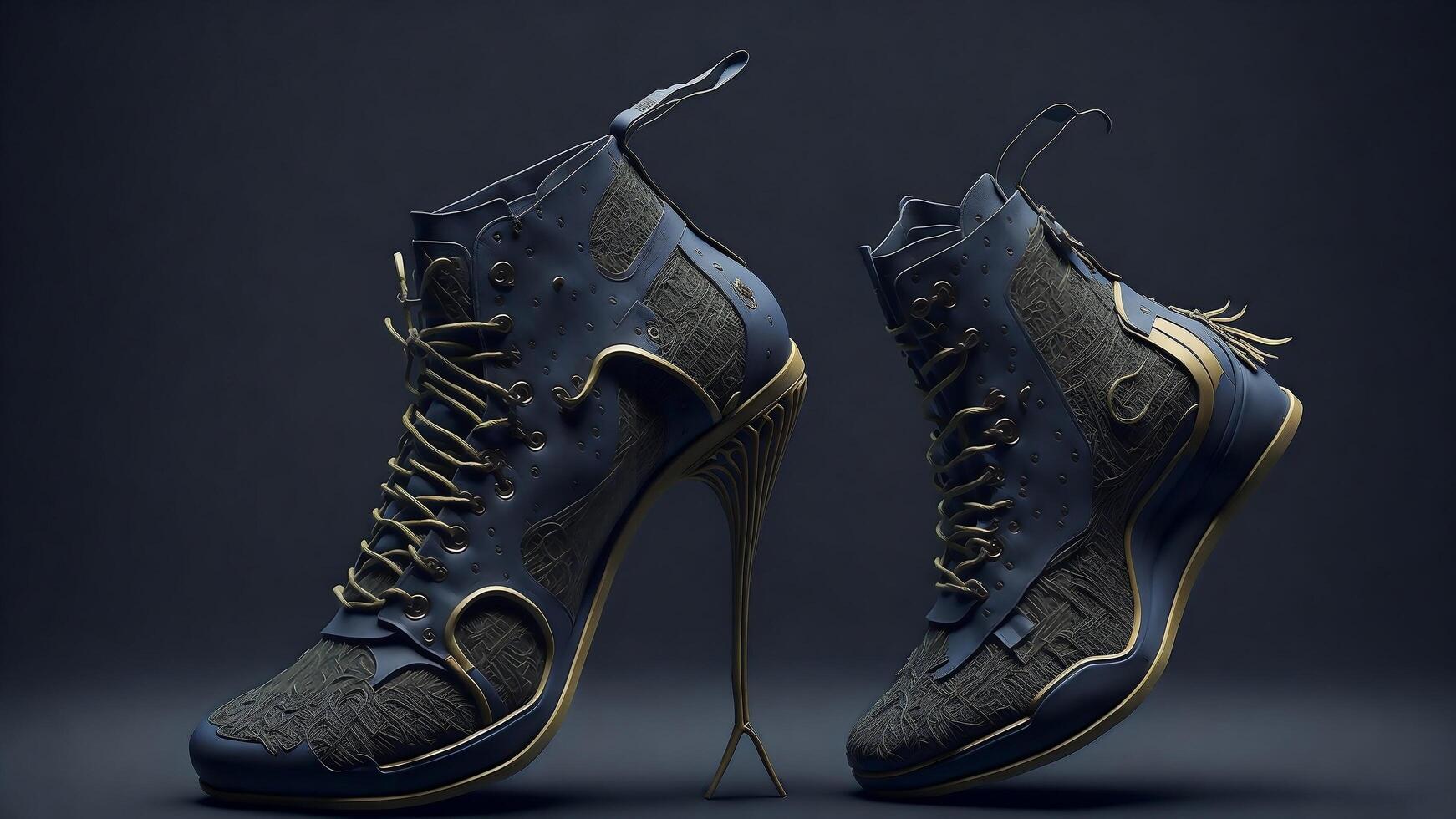 een paar- van schoenen sneaker ontwerp concept ai gegenereerd foto
