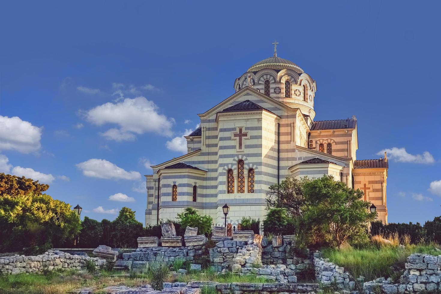 vladimir kathedraal in chersonesos - de orthodoxe kerk foto