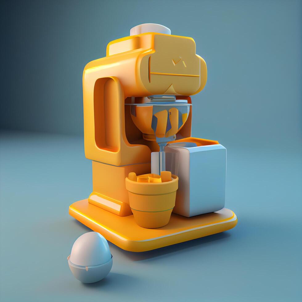 retro camera Aan een grijs achtergrond. 3d geven illustratie., ai generatief beeld foto