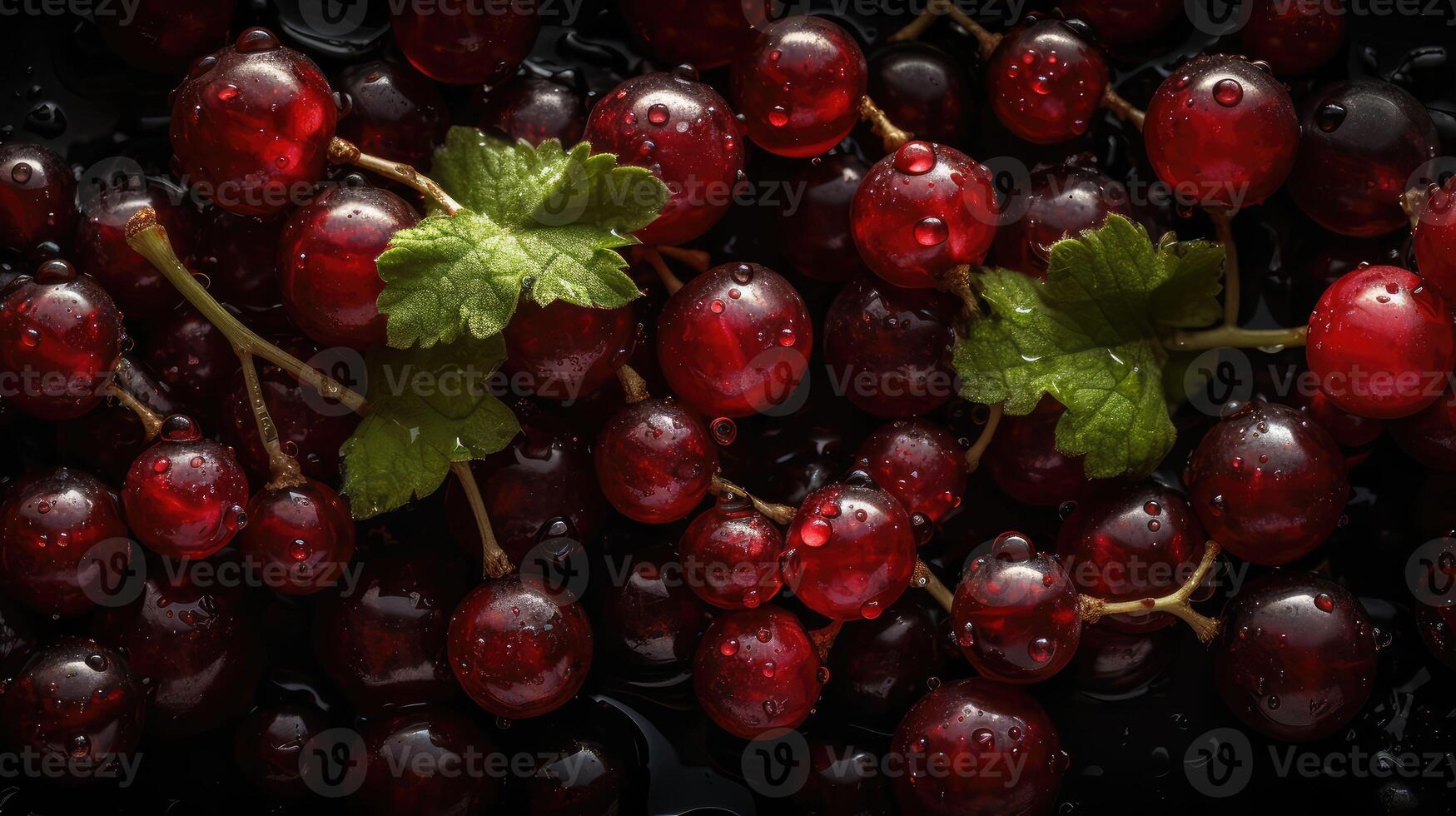 structuur van rijp rood bes bessen. rood bes natuurlijk achtergrond behang spandoek. een veel van rood bessen van rijp krenten. landbouw concept, oogsten.. gemaakt met generatief ai foto