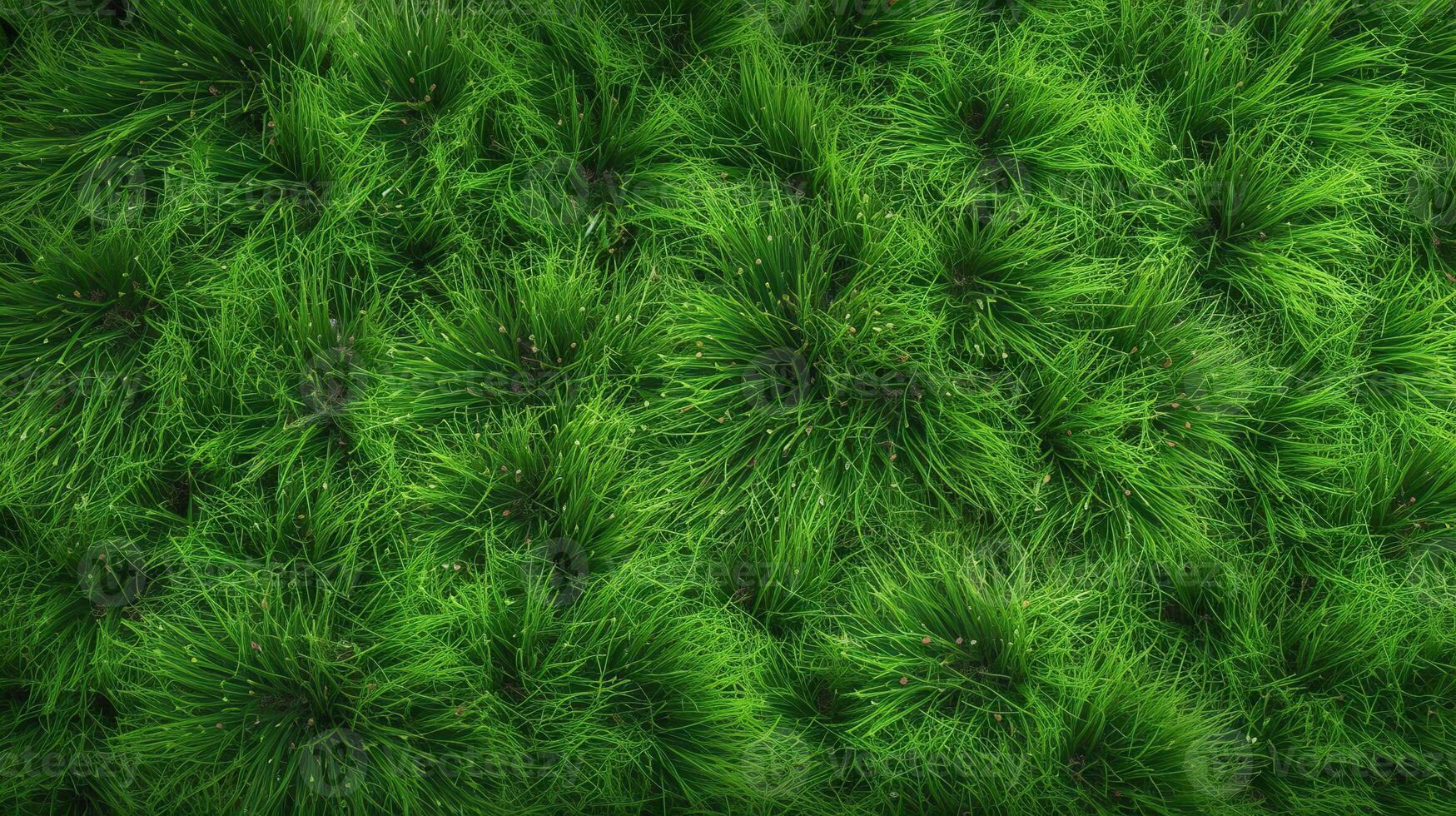ai generatief. ai gegenereerd. concept van foto van groen gras. achtergrond patroon landbouw. kan worden gebruikt voor grafisch ontwerp. grafisch kunst