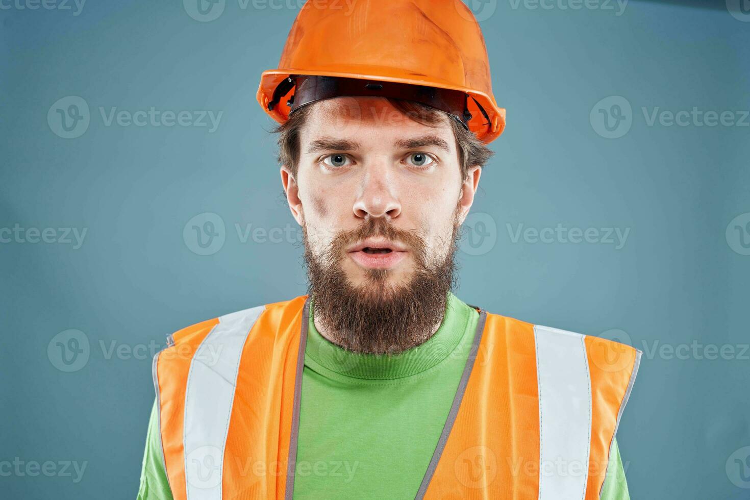 arbeider Mens bouw ingenieur uniform veiligheid bijgesneden visie foto