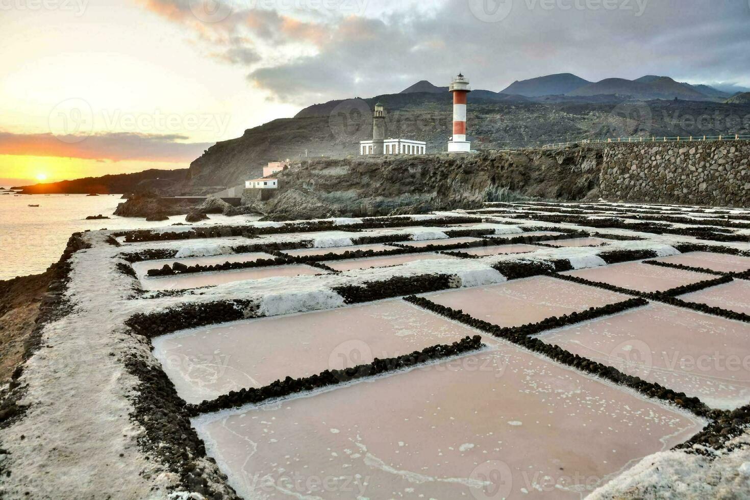 zout flats in de kanarie eilanden foto