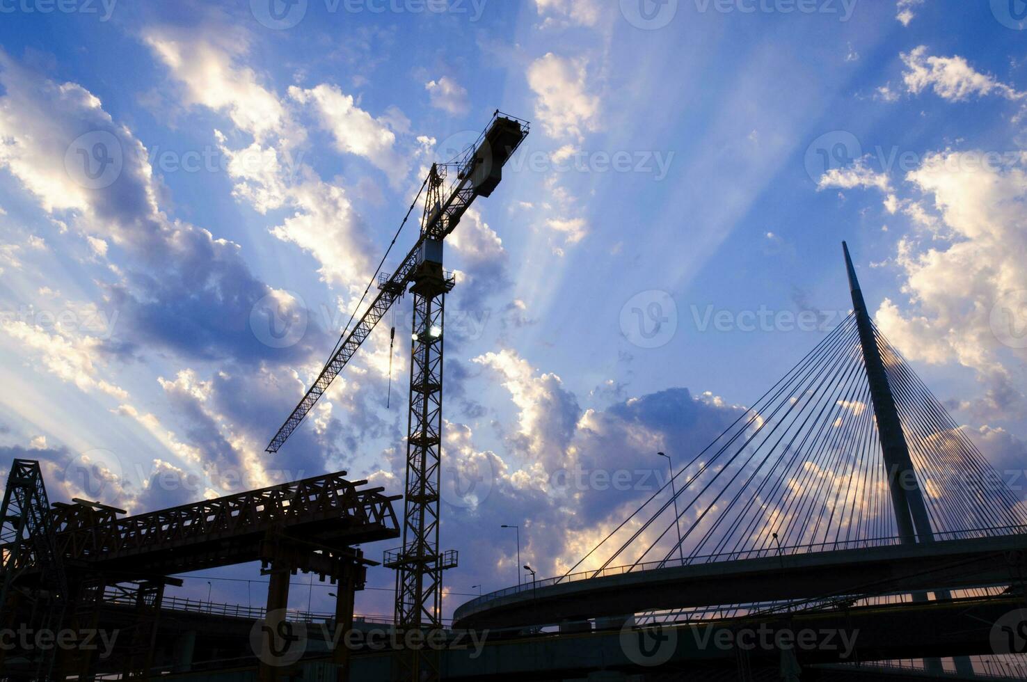 brug bouw plaats foto