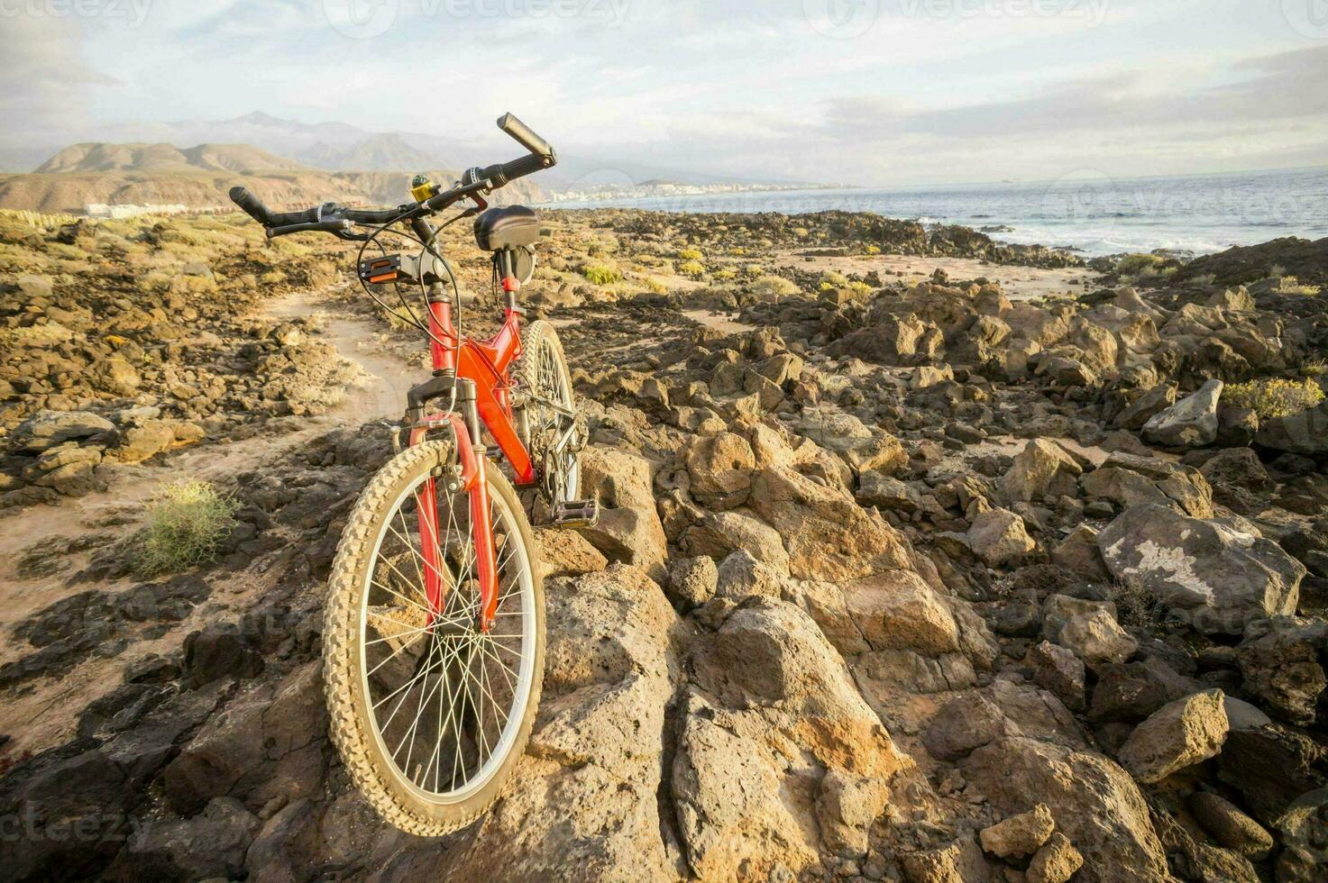 een berg fiets foto