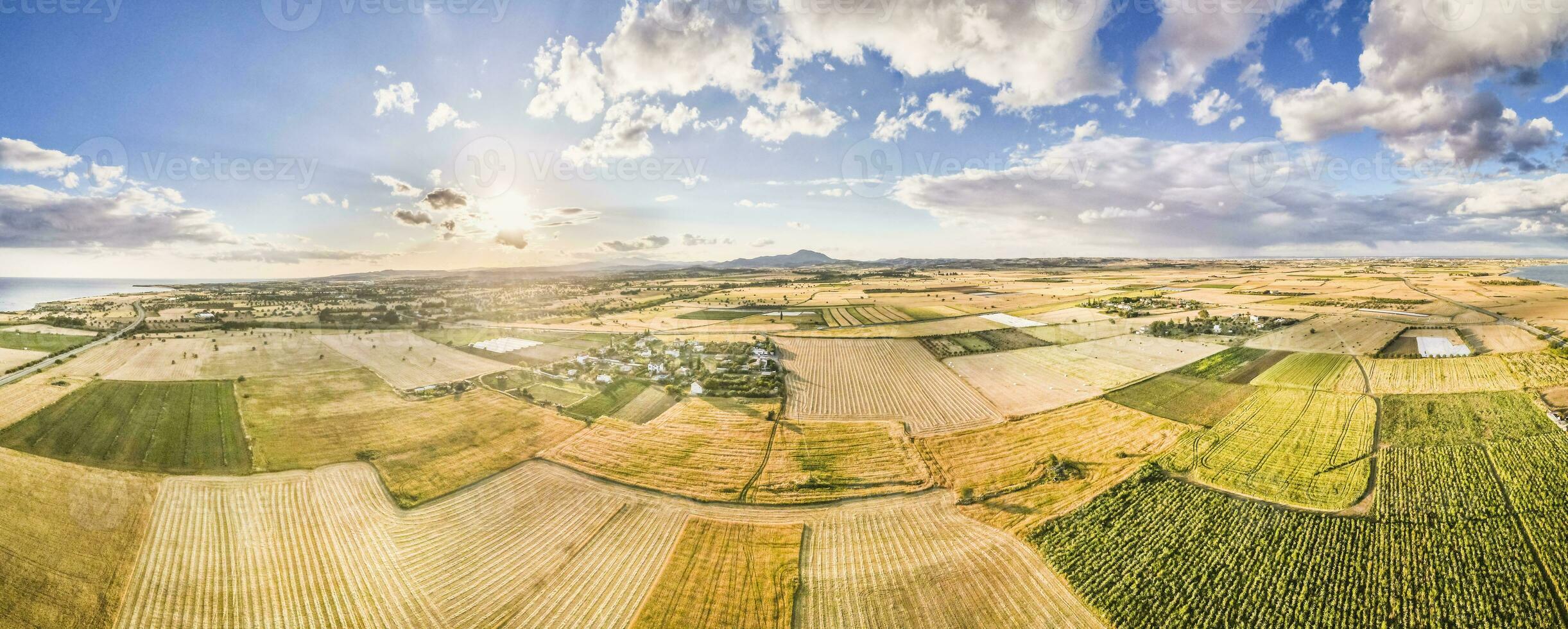 luchtfoto van velden foto