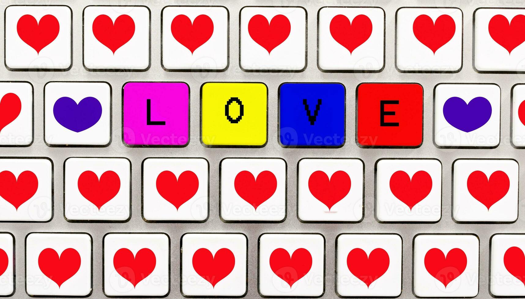 liefde concept toetsenbord toetsen foto