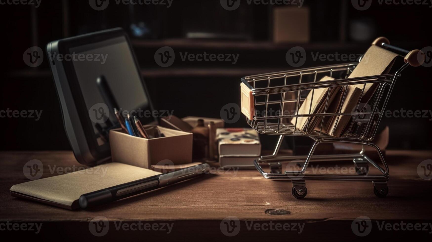 ai generatief e-commerce online boodschappen doen concept levering concept foto