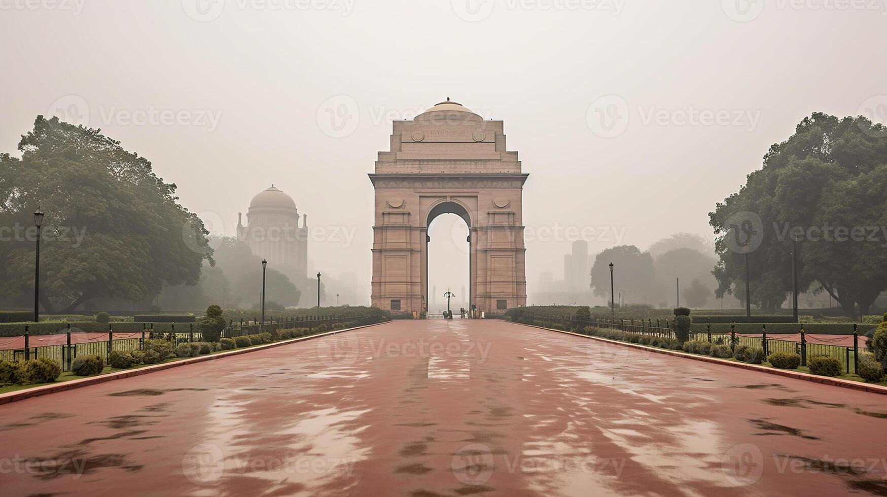 mooi Indië poort, nieuw Delhi, generatief ai foto