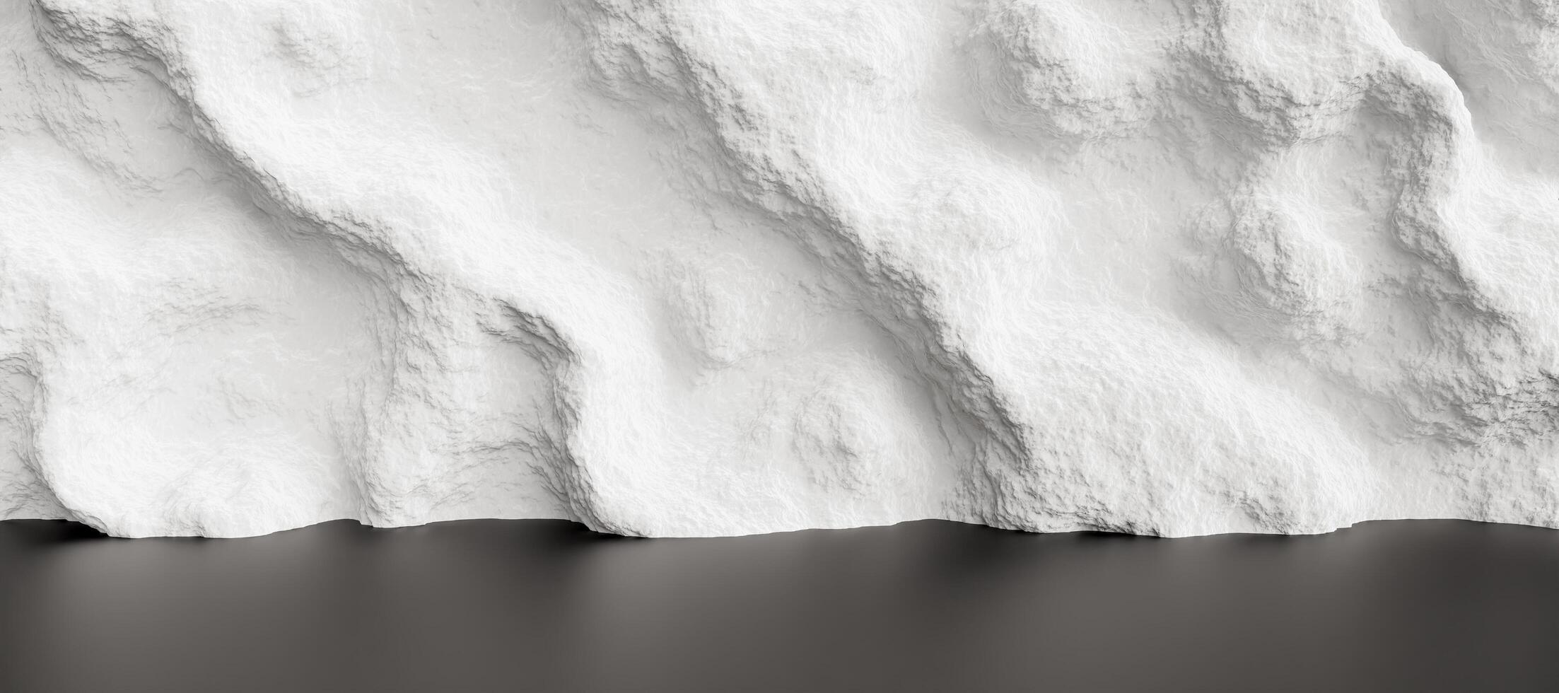 abstracte witte ruwe golfmuur, 3d render foto