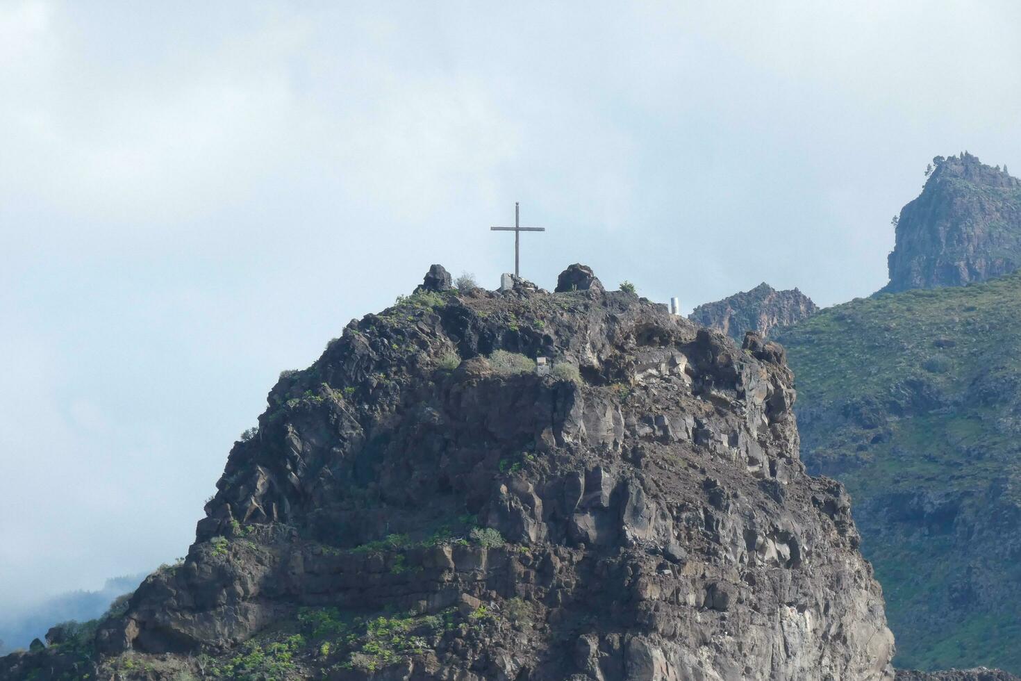 kust van agaete Aan de eiland van oma canaria in de atlantic oceaan. foto