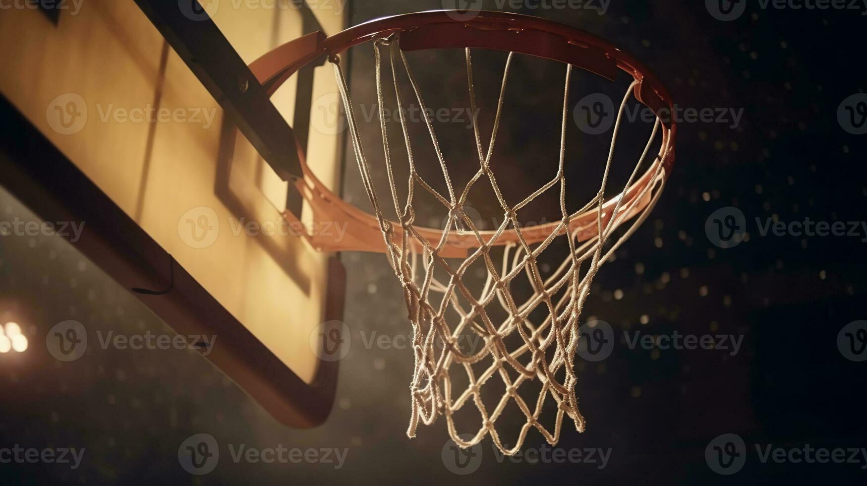 straat basketbal dichtslaan dunk wedstrijd. dichtbij omhoog van bal vallend in de hoepel. stedelijk jeugd spel. foto