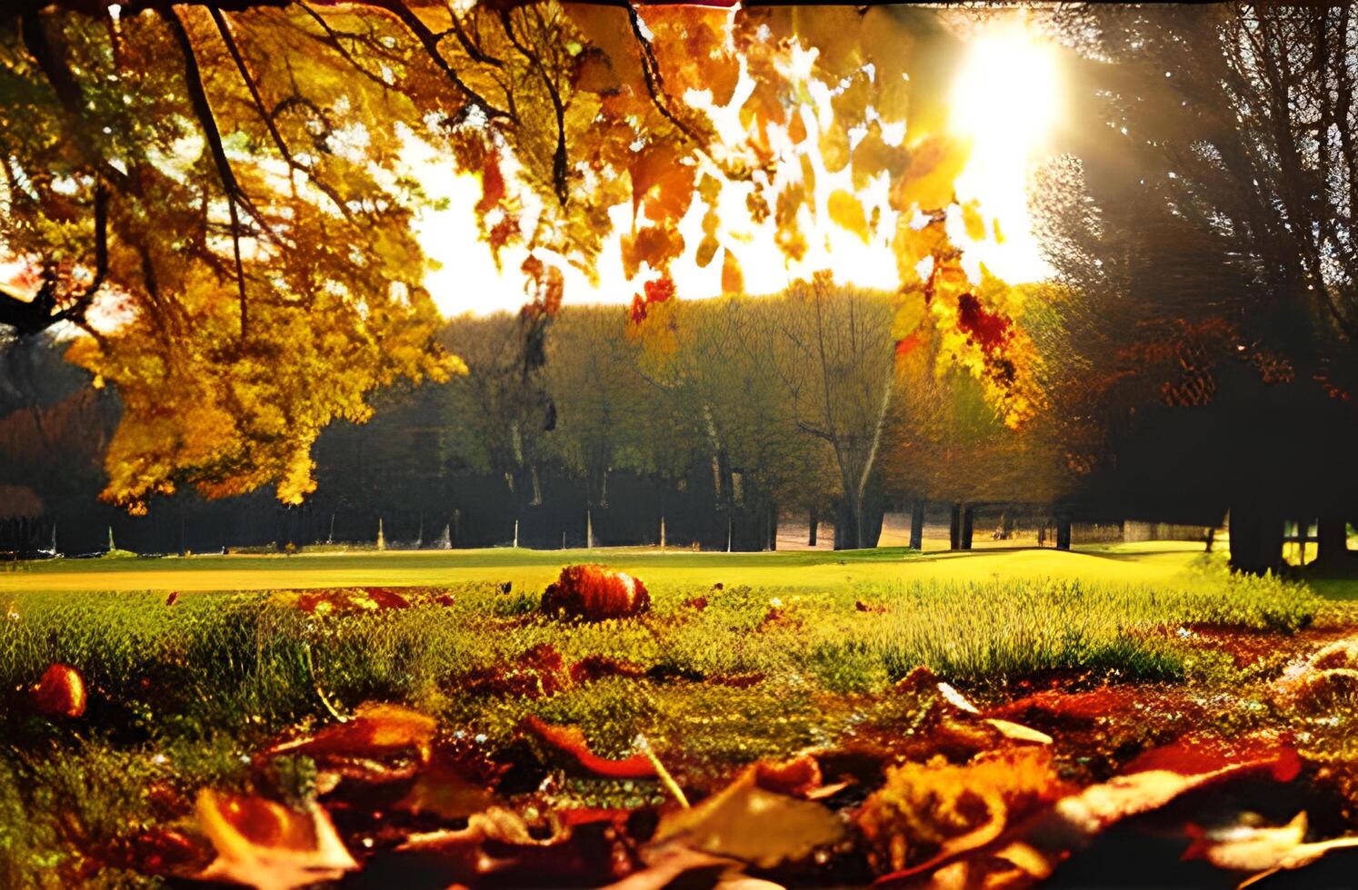 herfst steeg. schoonheid wereld. Karpaten foto ai gegenereerd