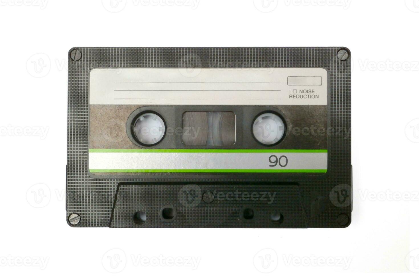 wijnoogst audio cassette Aan een wit achtergrond foto