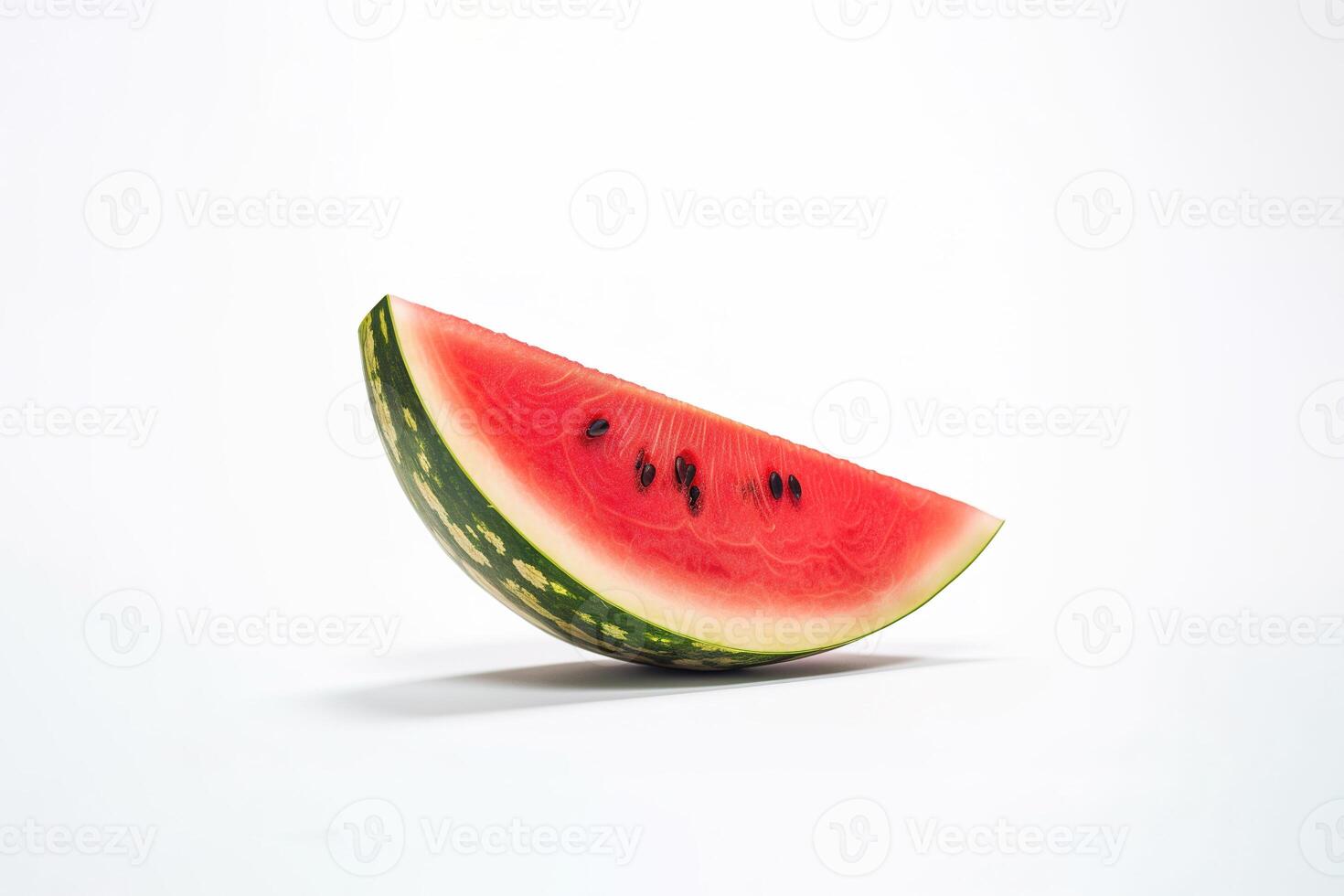 vers plak van watermeloen, geïsoleerd Aan wit achtergrond. ai gegenereerd foto