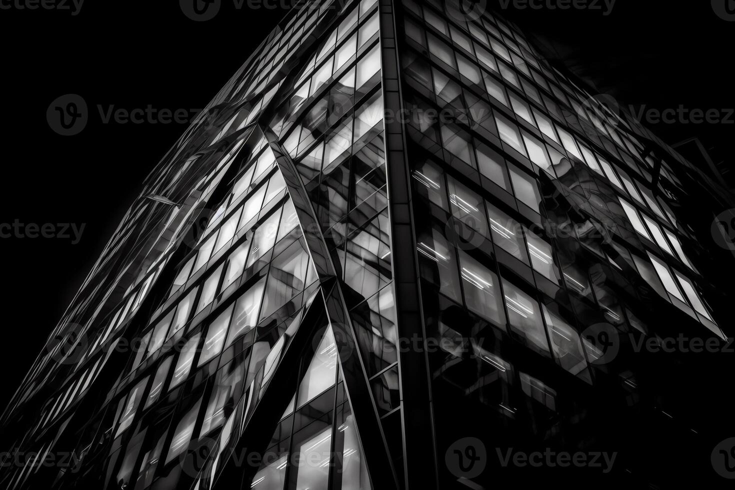 abstract architectuur detail zwart en wit foto met hoog contrast. ai gegenereerd