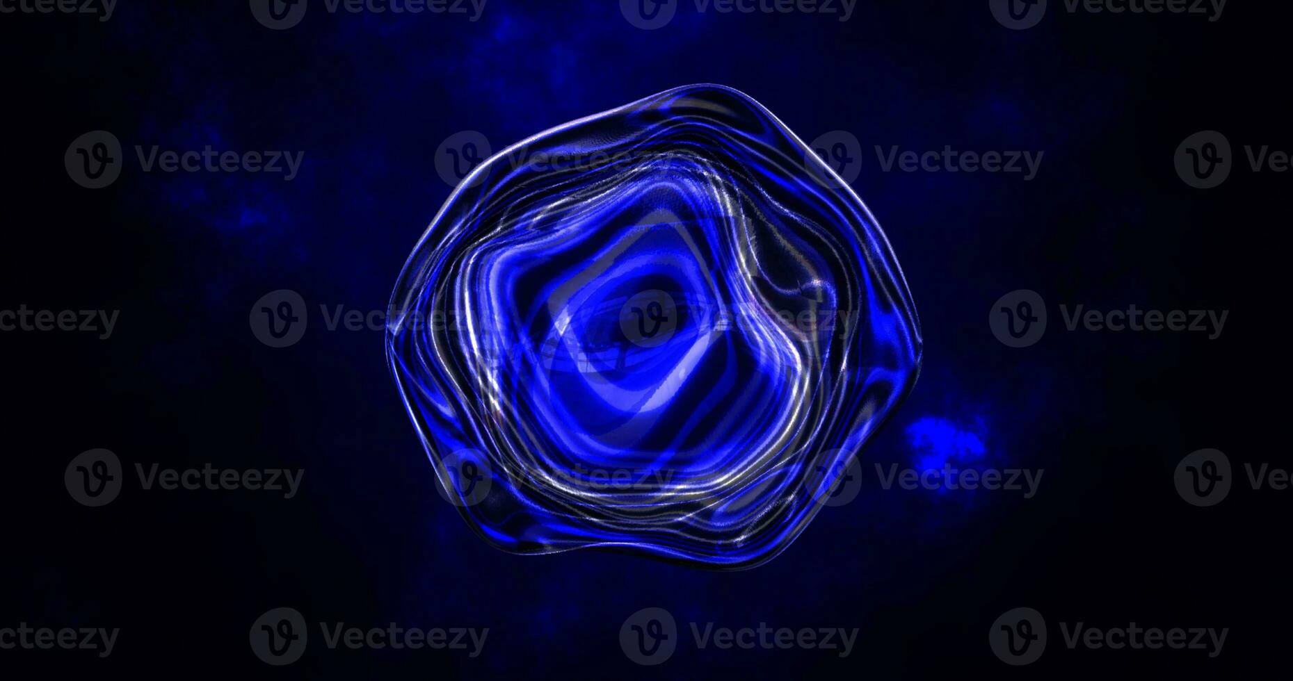 abstract ronde blauw gebied vloeistof iriserend zeep bubbel futuristisch, abstract achtergrond foto