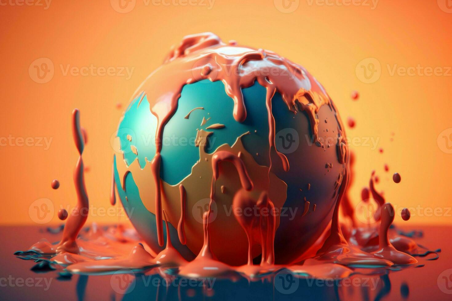 aarde globaal opwarming klimaat. genereren ai foto