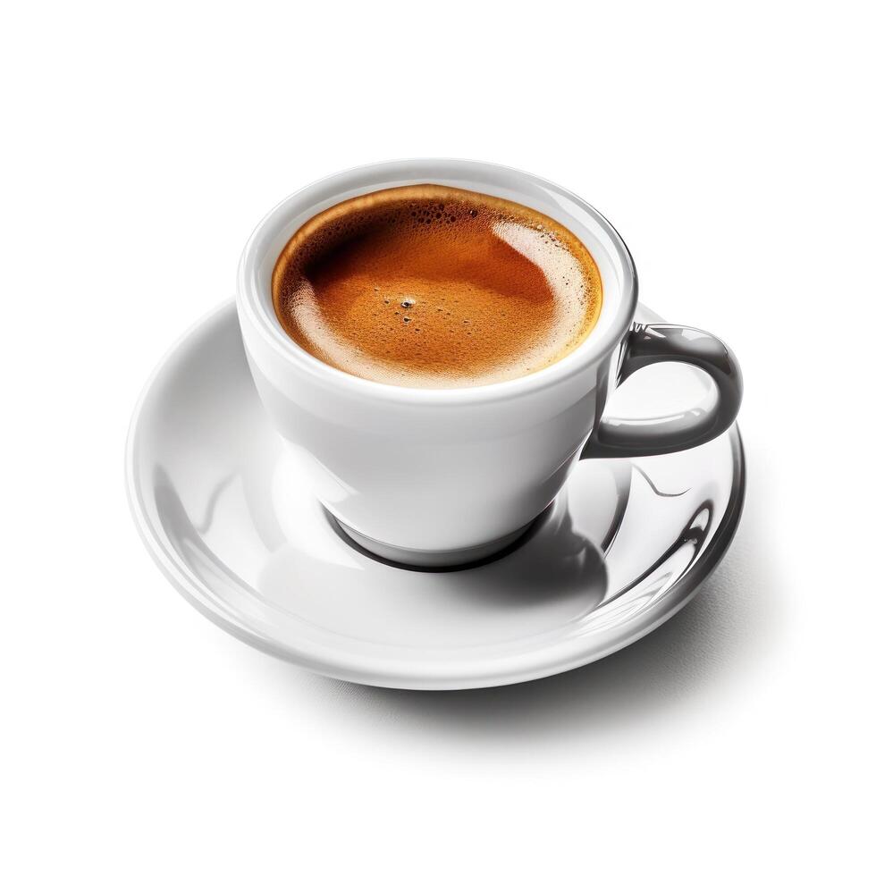 espresso koffie geïsoleerd. illustratie ai generatief foto