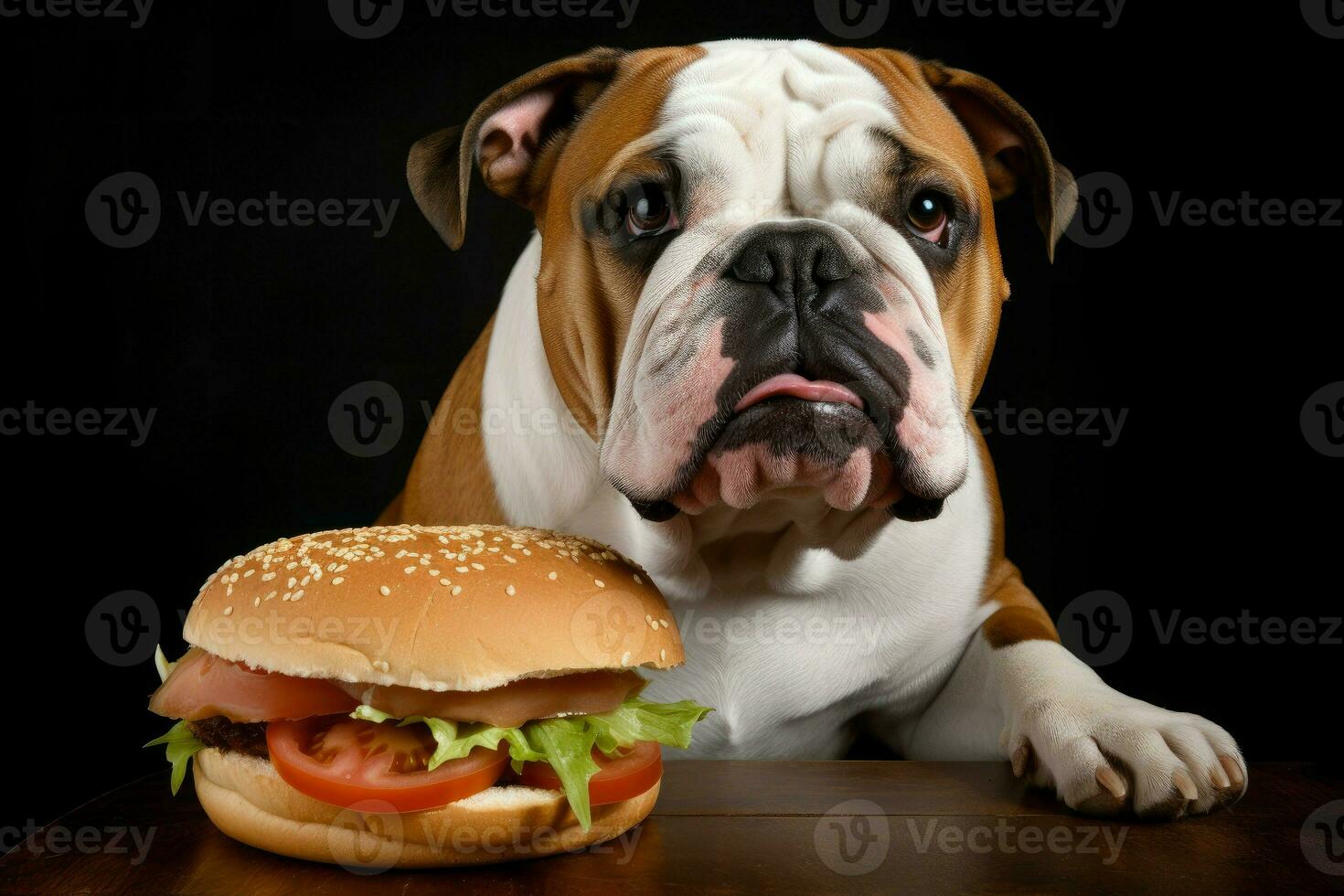 hond zorg Hamburger vlees. genereren ai foto