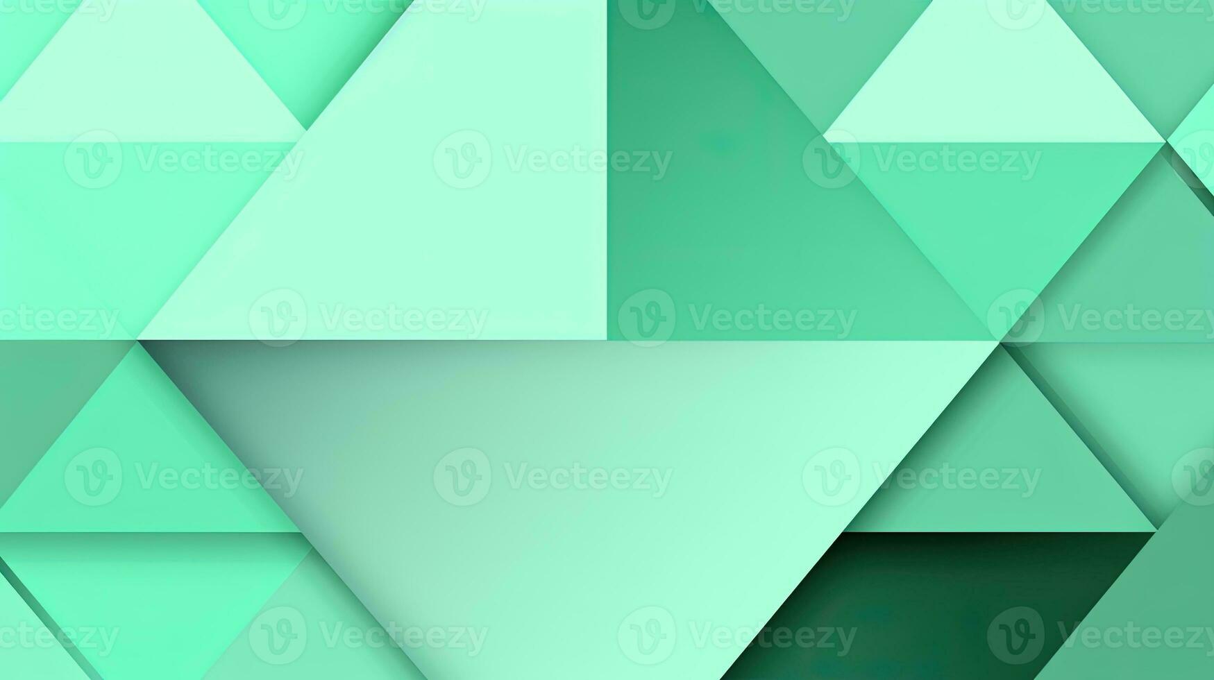 abstract meetkundig achtergrond met driehoeken in groen kleuren. 3d weergave. foto