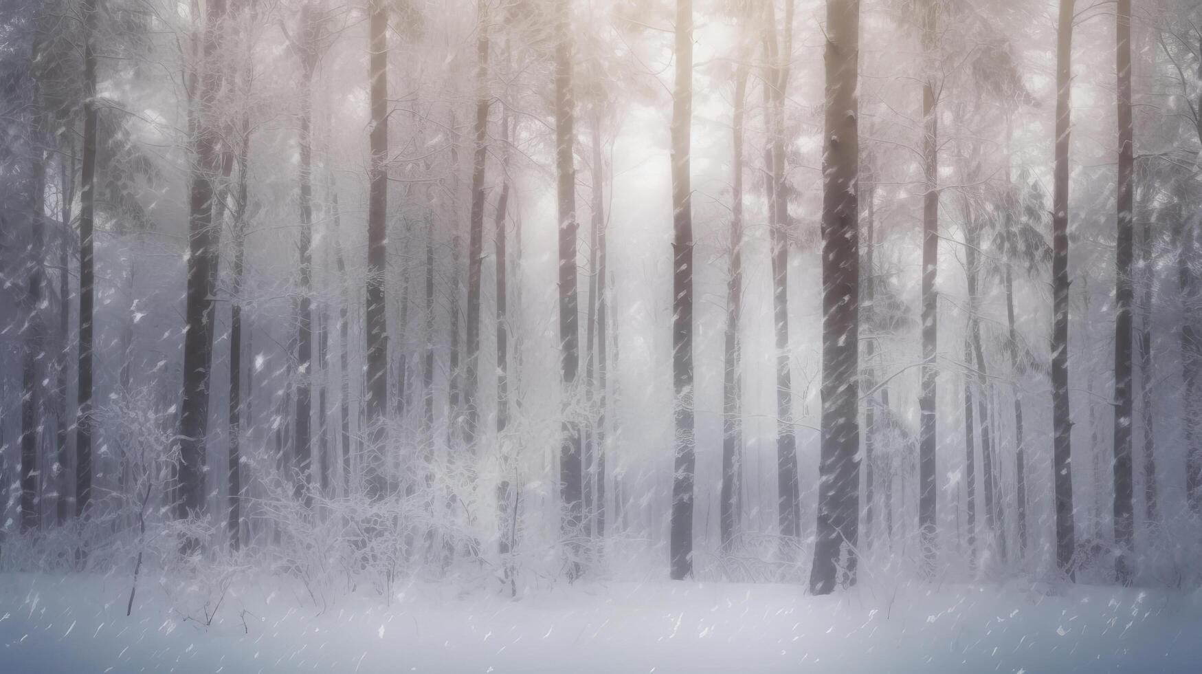 winter Kerstmis Woud achtergrond. illustratie ai generatief foto