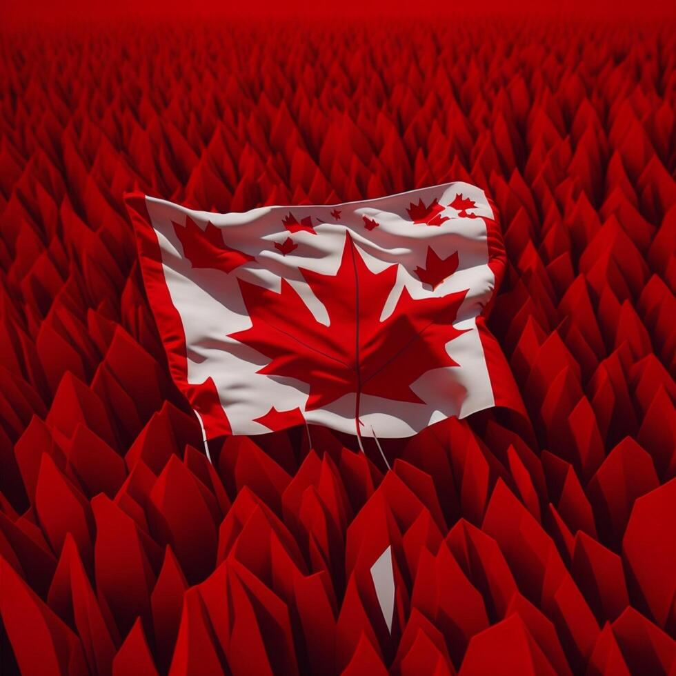 Gefeliciteerd ontwerp Canada dag generatief ai foto