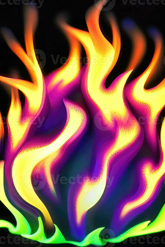 warmte Golf - een helder en kleurrijk beweging van brand en wervelingen foto