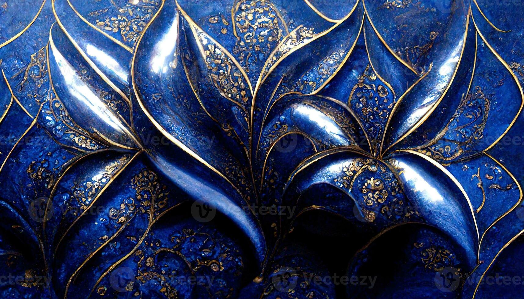 marmeren effect achtergrond of textuur. spectaculair abstract glinsterend blauw en metalen zilver solide vloeistof golven. wervelende gouden en blauw pastel patroon, schijnend zilver kleur, marmeren meetkundig foto