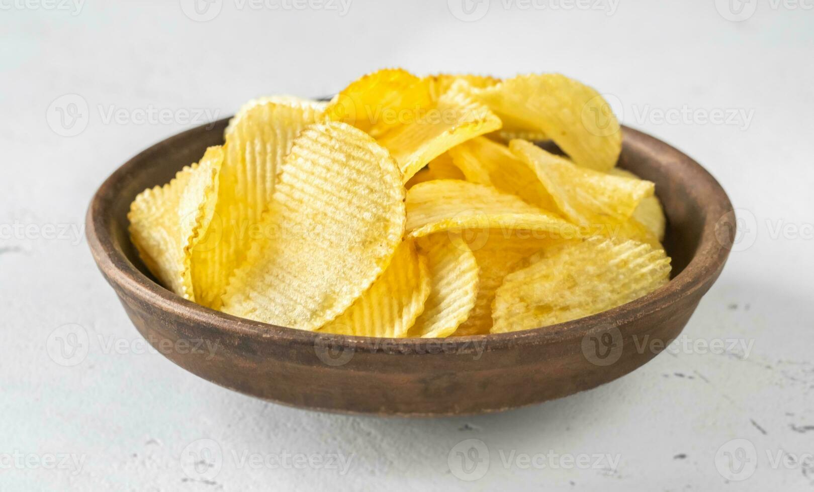 zwaaide aardappel chips foto