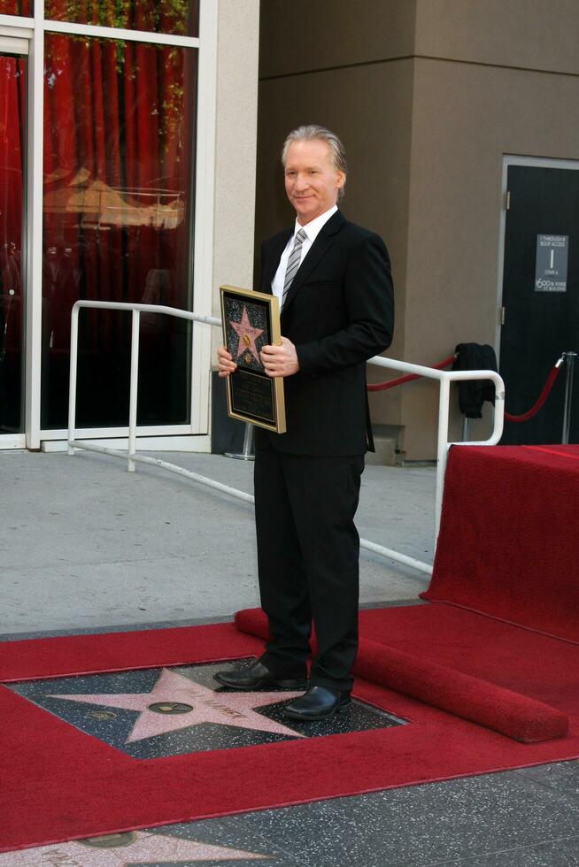 los angeles sep 14 Bill maher Bij de Bill maher Hollywood wandelen van roem ster ceremonie Bij Hollywood wandelen van roem Aan september 14 2010 in los angeles ca foto