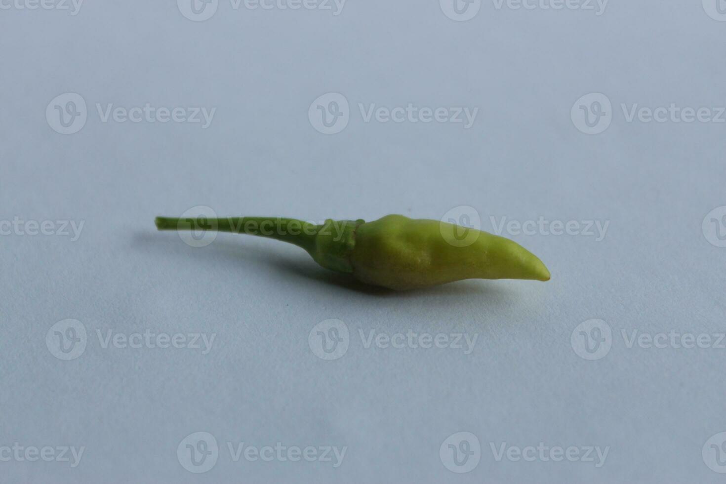 groen Chili peper Aan een wit achtergrond foto