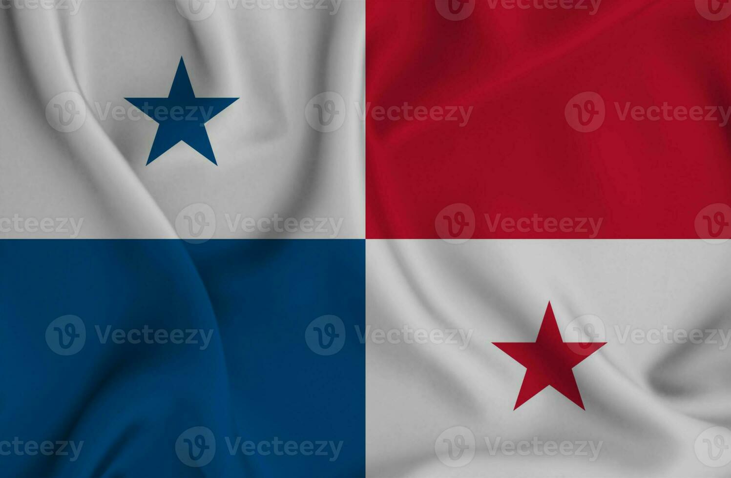 realistisch golvend vlag van Panama, 3d illustratie foto