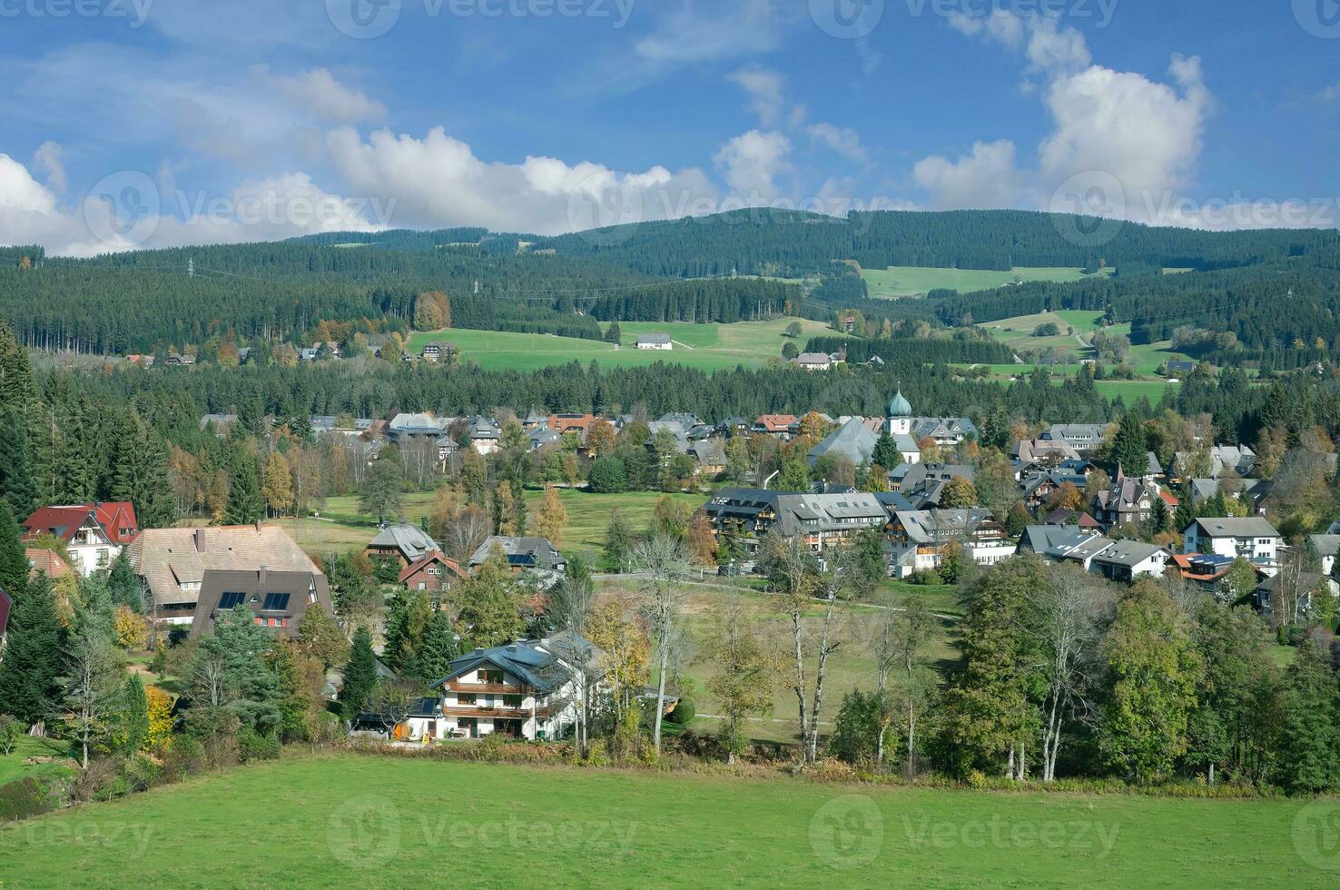 dorp van hinterzarten in zwart bos, baden-wuerttemberg, duitsland foto