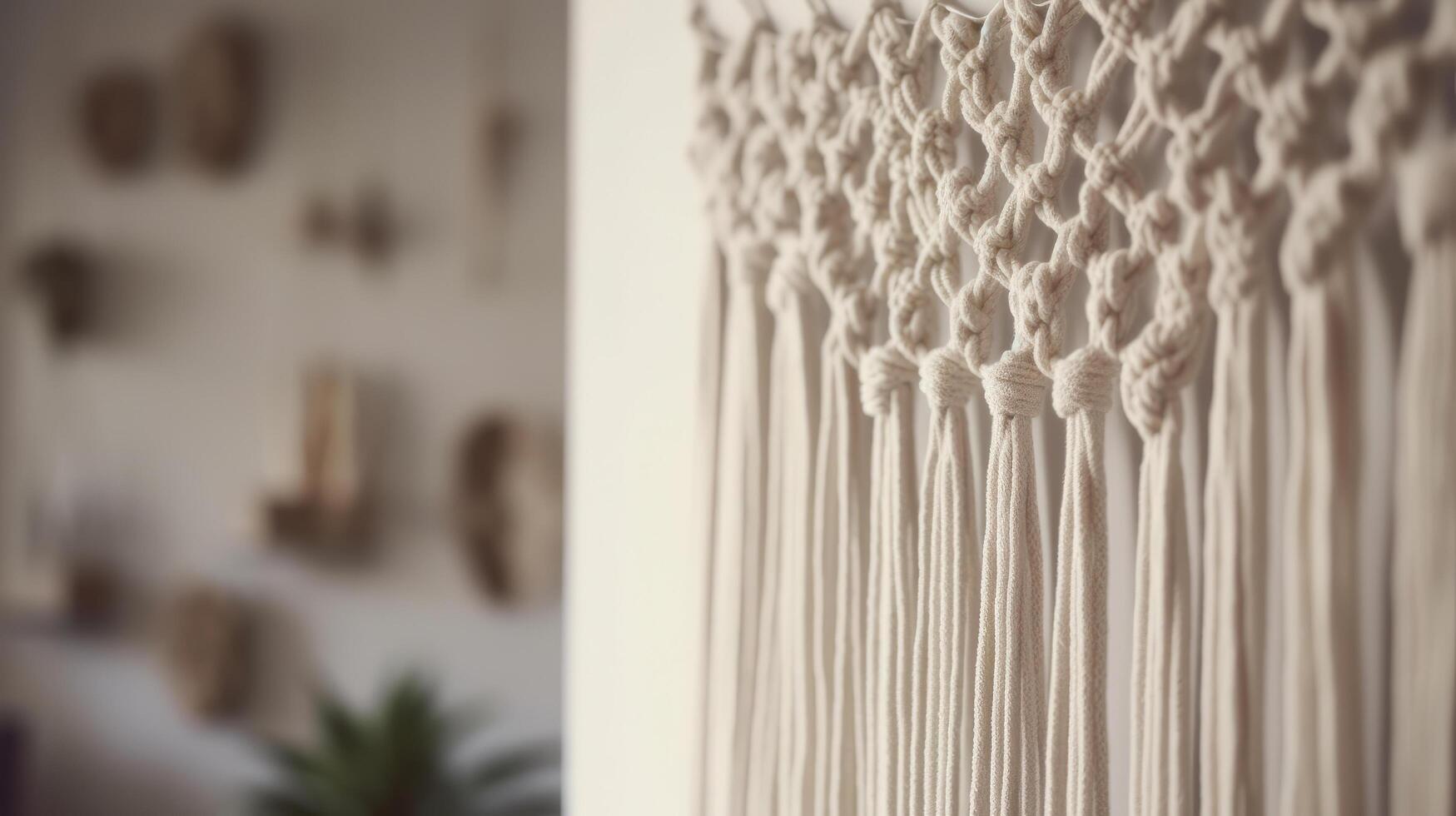 handgemaakt macrame. illustratie ai generatief foto