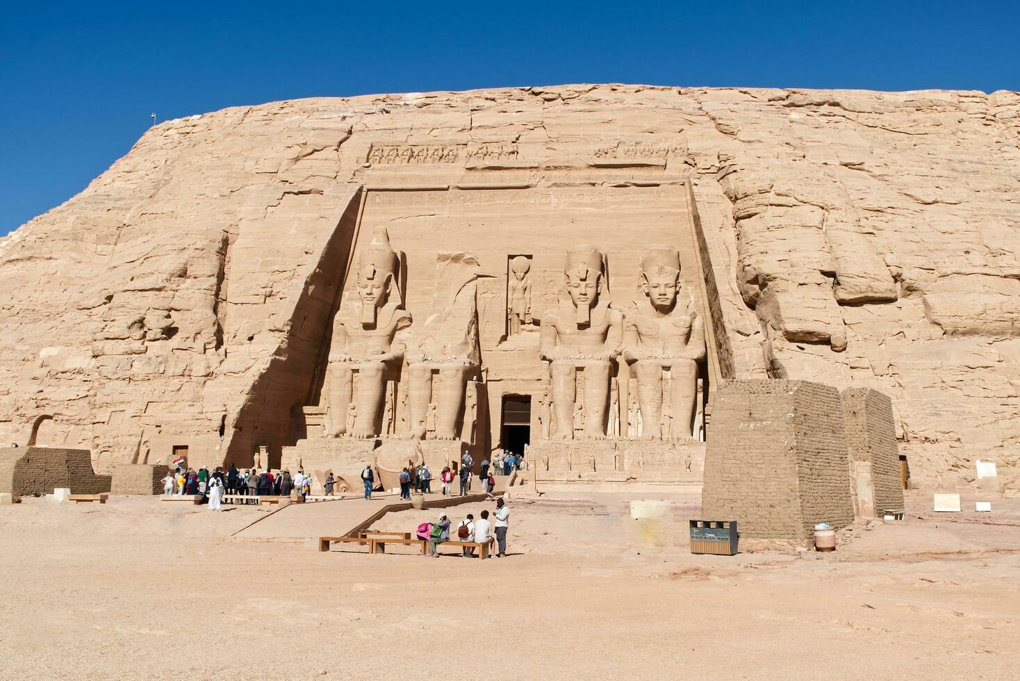 abu simbel, Egypte, maart 20, 2023 de tempel van abu simbel. Egypte. foto