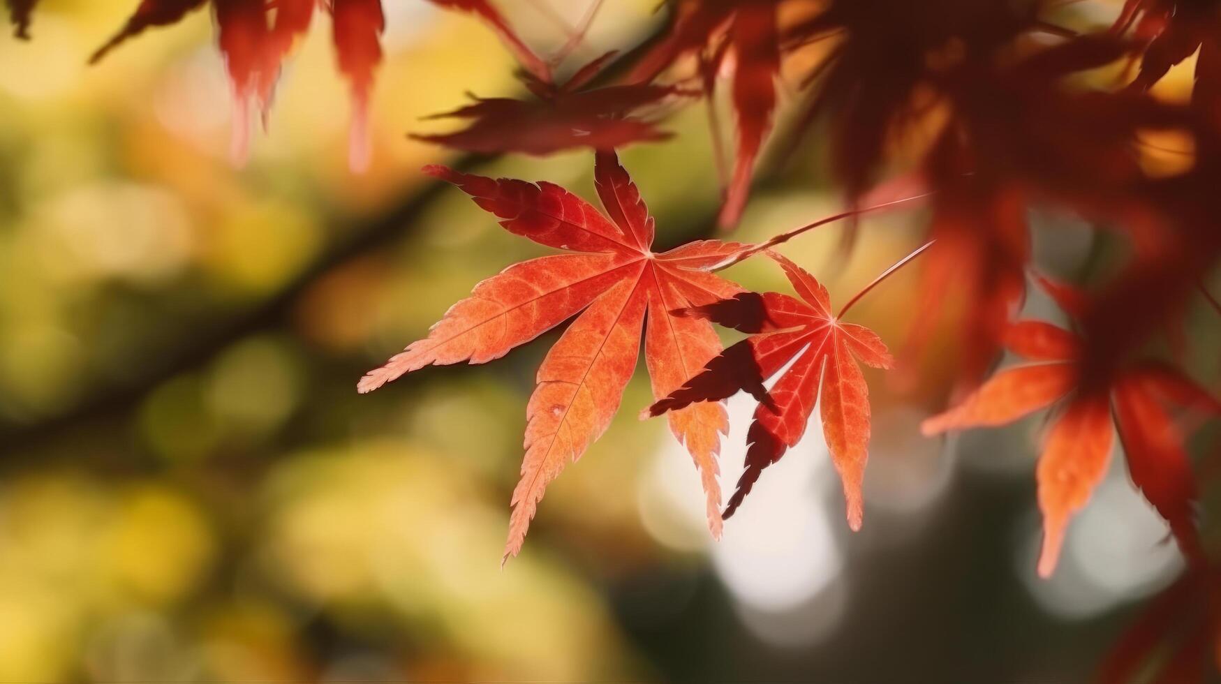 herfst bladeren achtergrond illustratie ai generatief foto